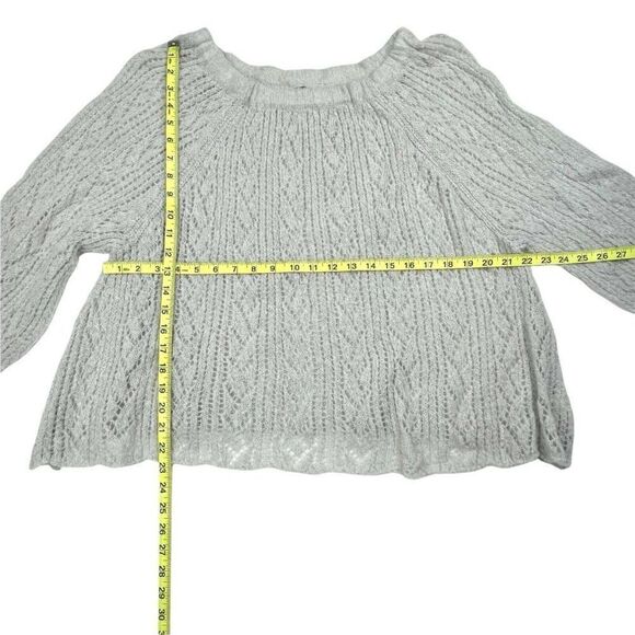 Free People Gray Crewneck Alpaca Wool Blend Sweater - Picture 7 of 8